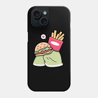 burger and fried potato Phone Case