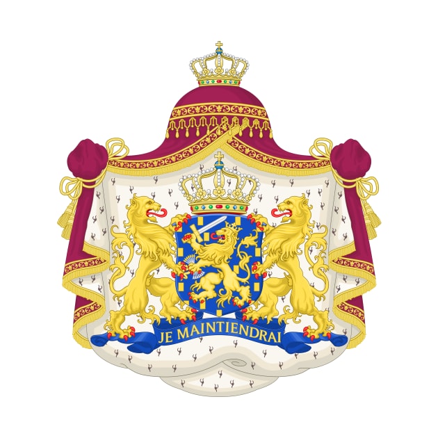 Royal coat of arms of the Netherlands by Flags of the World