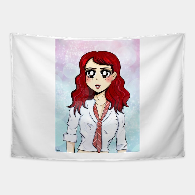 90's Anime Roberta Pardo Rey Tapestry by Designs by Lita