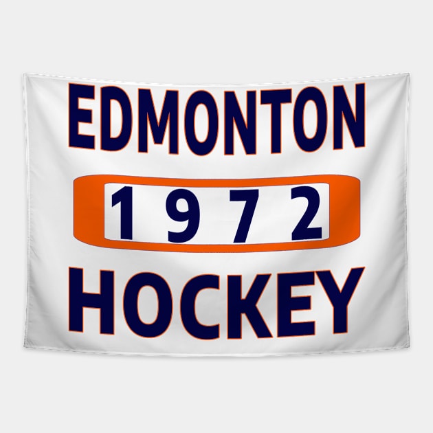 Edmonton Hockey 1972 Classic Tapestry by Medo Creations