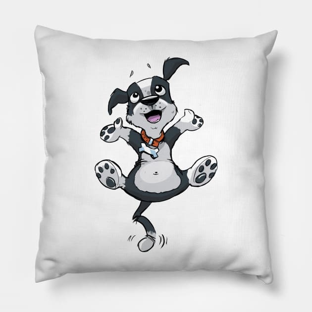 Orey - Happy to be here Pillow by craigbruyn