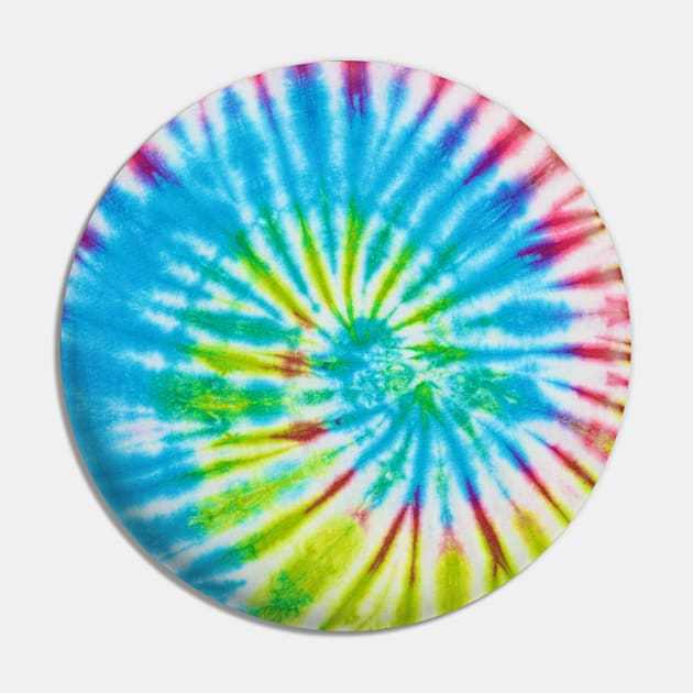 Tie Dye Hippy Pattern Pin by aquariart