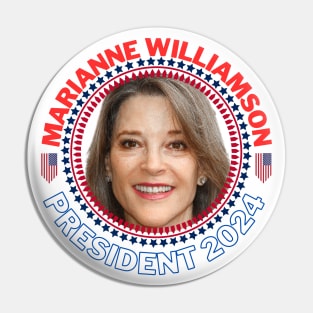 Marianne Williamson President 2024 - Circle Design Pin