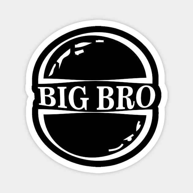 Big bro Tshirt, Brother Shirt, Big Brother white Magnet by Aspita