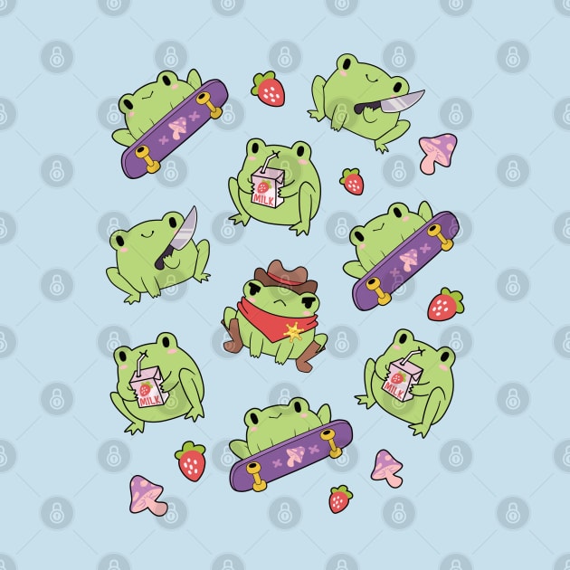 Kawaii Cute Frogs by ElectricFangs