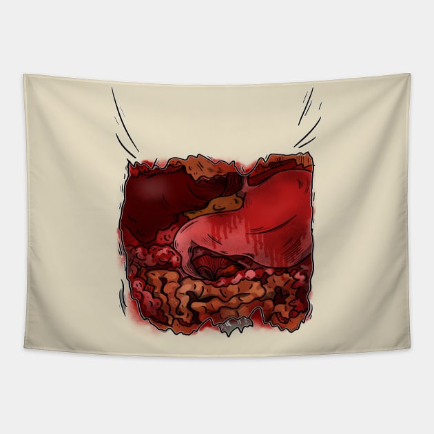 Blood and guts organs Tapestry by Positively Petal Perfect 