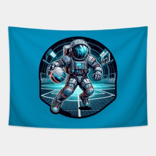 Space Slam Dunk - Astronaut Basketball Player Tapestry