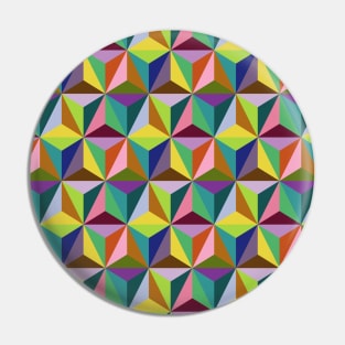 Colorful Geometric Triangles Pattern Pin