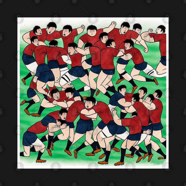 Japanese Rugby Print by ArtShare