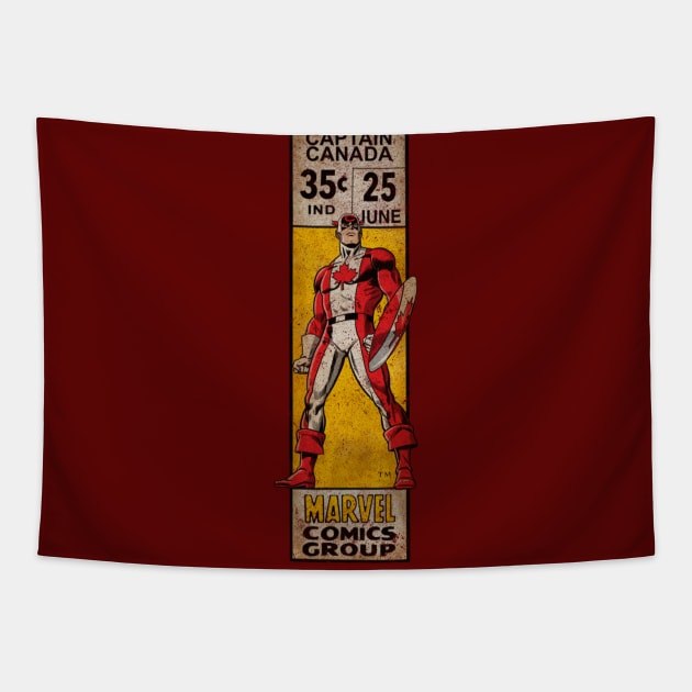 Captain Canada corner box Tapestry by ThirteenthFloor