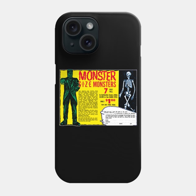 Monster Size Monsters comic book ad Phone Case by MarbitMonster