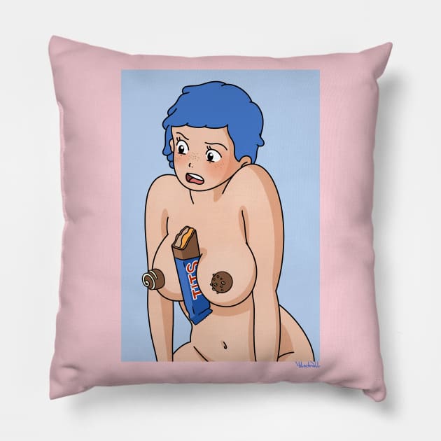 Choco Kate Pillow by blacknallillustration