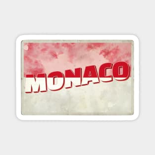 Monaco Vintage style retro souvenir Magnet