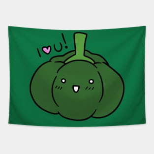 I Love You - Green Bell Pepper Tapestry