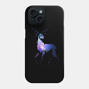 BLUE DEER IN THE NIGHT Phone Case