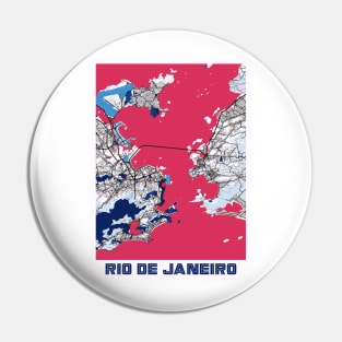 Rio De Janeiro - Brazil MilkTea City Map Pin