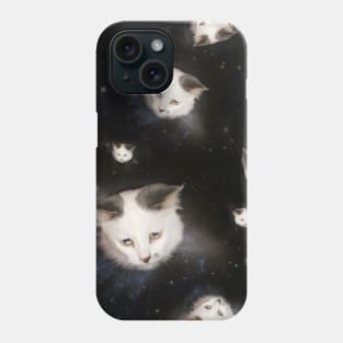Cat heads in space Phone Case