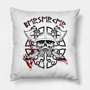 Viking Warrior Skull with knotwork, norse Pillow