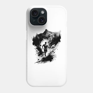 The Runner's Adventure on the Mountain Trail Phone Case