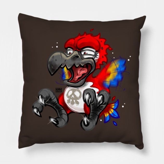 Pirate Parrot Pillow by MrHinkleDraws