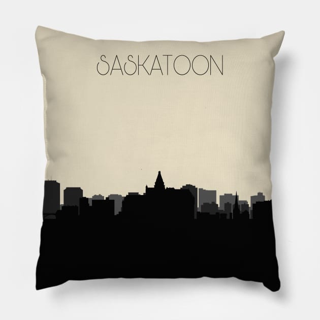 Saskatoon Skyline Pillow by inspirowl