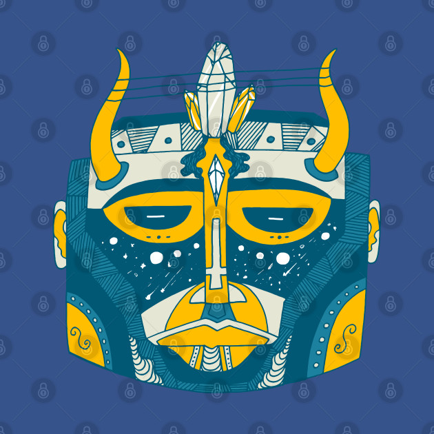 Discover Retro Wave African Mask No 8 - African - T-Shirt