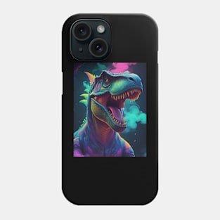 T Rex Dinosaur Head Mixed Colours Phone Case