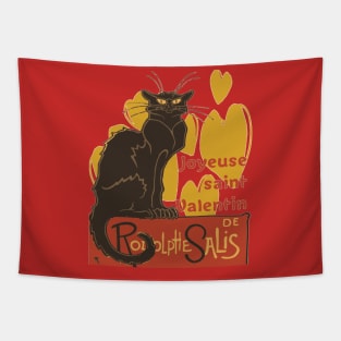 Joyeuse saint Valentin Le Chat Noir Parody Tapestry