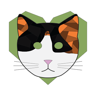 Geometric Calico Cat T-Shirt