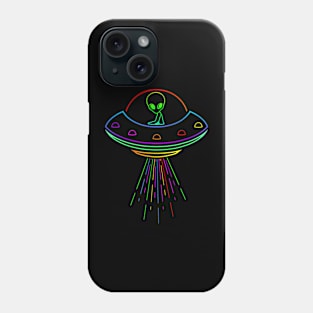 Space Alien UFO Neon Lights Rave Alien Lovers  MM Phone Case