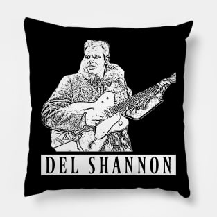 Del Shannon // white retro Pillow