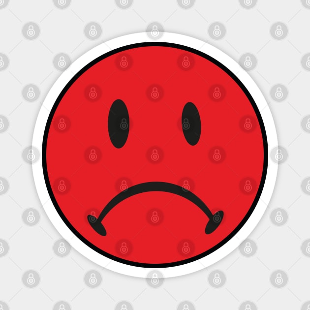 Unsmiley Face Magnet by FunawayHit