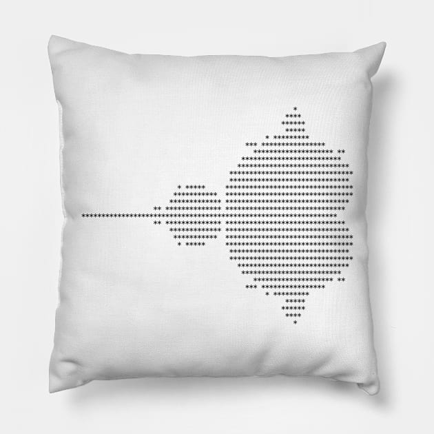 Original Mandelbrot (Replica) black on white Pillow by Rupert Russell