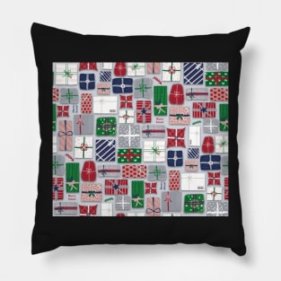 Xmas parcels on gray Pillow