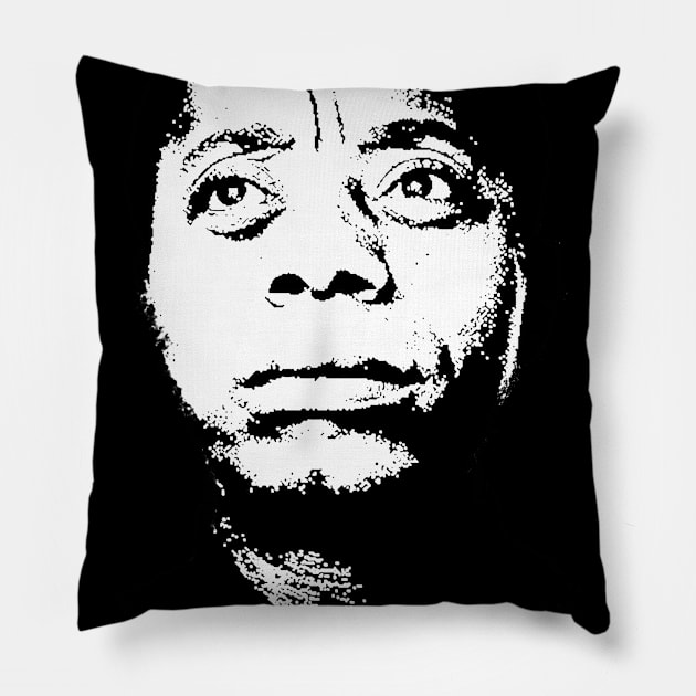 James Baldwin Portrait Pillow by phatvo