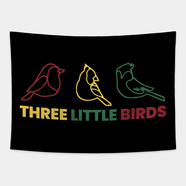 Three Little Birds Tapestry by TikaNysden