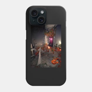 HALLOWEEN IN A GREEK COURTYARD Phone Case