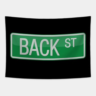 Back Street Road Sign Tapestry