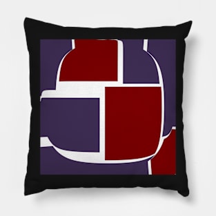 Red, purple and geometric Pillow