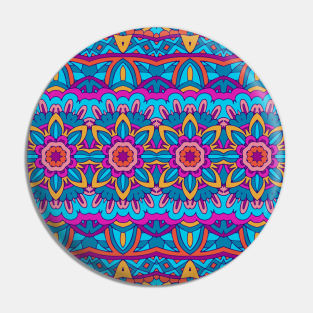 Boho Style Abstract Festive Mandala Pattern Pin