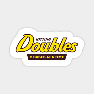 Hitting Doubles - Baseball - Softball Magnet