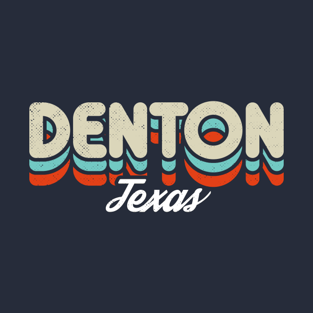 Retro Denton Texas by rojakdesigns