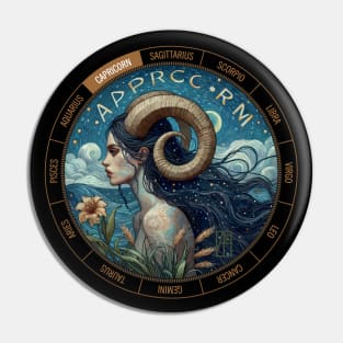 ZODIAC Capricorn - Astrological CAPRICORN - CAPRICORN - ZODIAC sign - Van Gogh style - 13 Pin