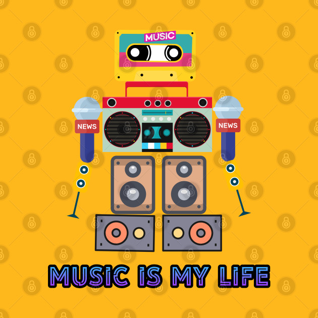 Music is my life,love music, robot by zzzozzo