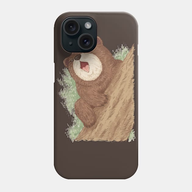 Bear on tree Phone Case by sanogawa