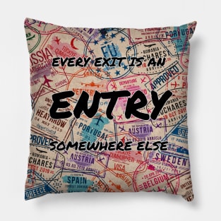 Passport Stamp Pillow