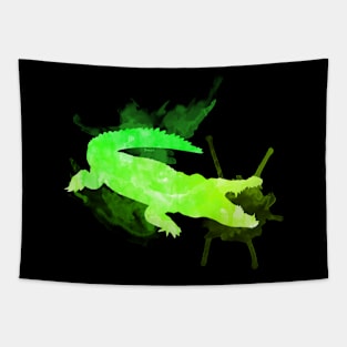 Crocodile Watercolor Forest Tapestry
