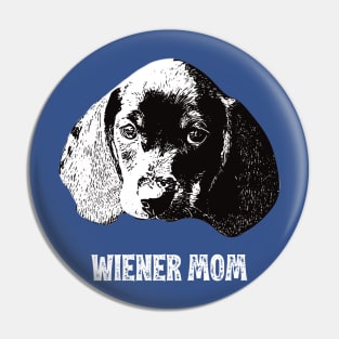 Wiener Mom Dachshund Design Pin