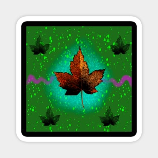 Maple Leaf Autumn Abstract Magnet