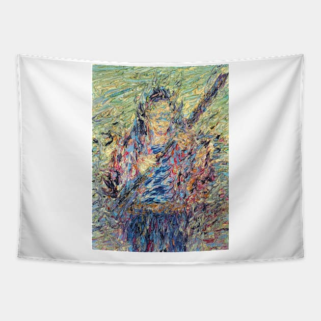 FIGURE WITH RIFLE Tapestry by lautir